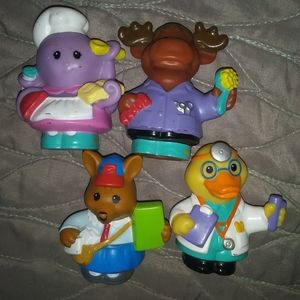 Set of 4 Fisher Price Little People Animalville Animals